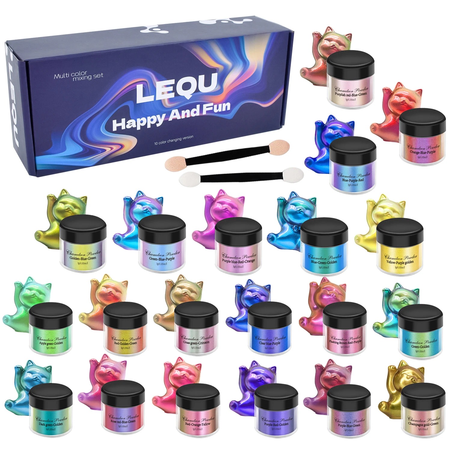 Resin Pigment Set - Conjunto de pigmento em pó cromado