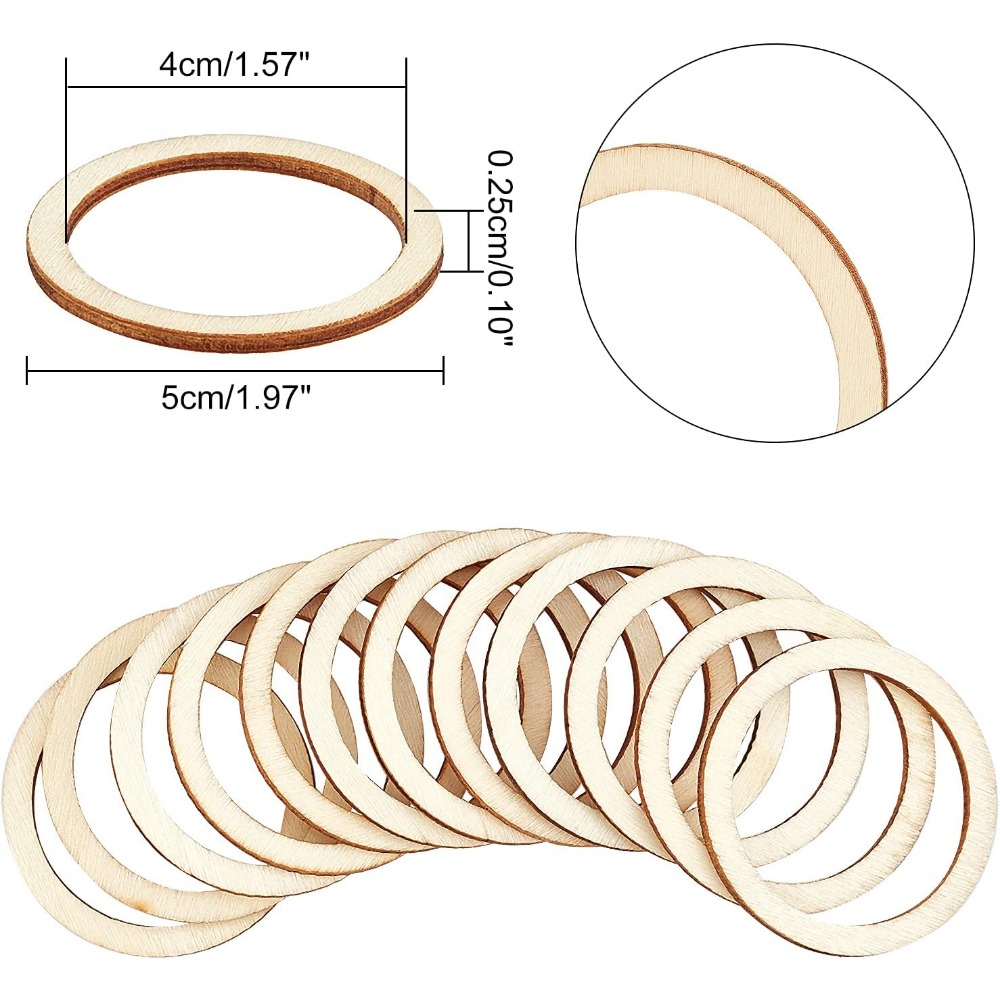 Peças de madeira inacabadas pa - Wood Ring Blank avaliação e preço