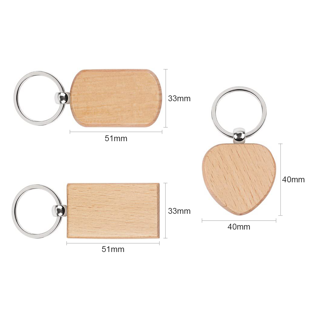 20PCS Chaveiros de Madeira Não - Wood Ring Blank avaliação e preço
