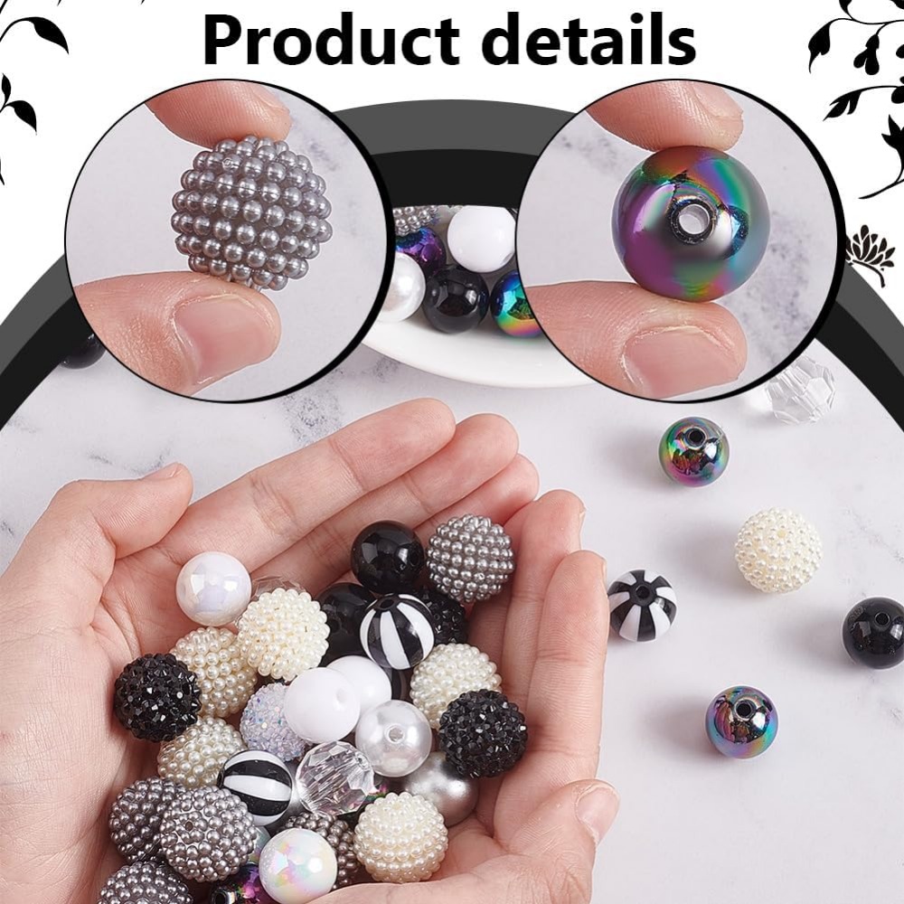 106 peças contas grossas 12 es - Crafting Resin avaliação e preço