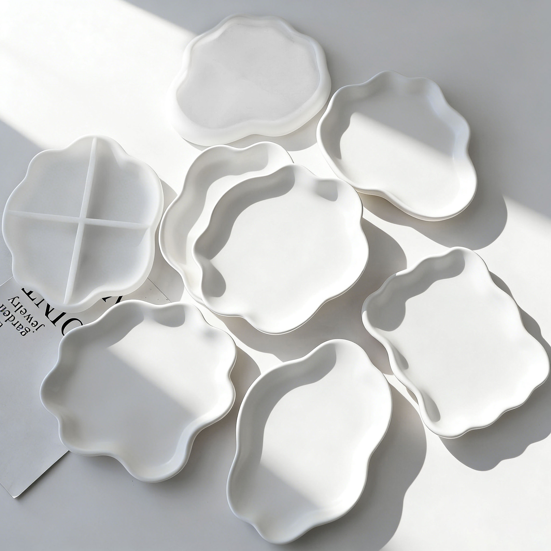 Diy onda geométrica gesso coas - Serving Tray Mold avaliação e preço