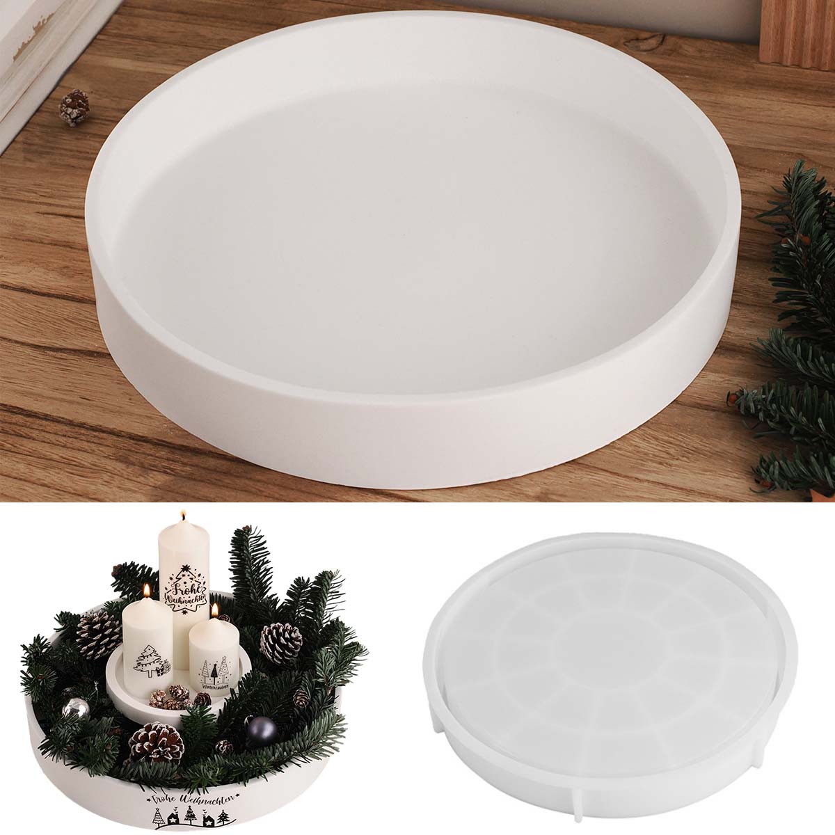 Recipiente de vela redondo de  - Serving Tray Mold avaliação e preço