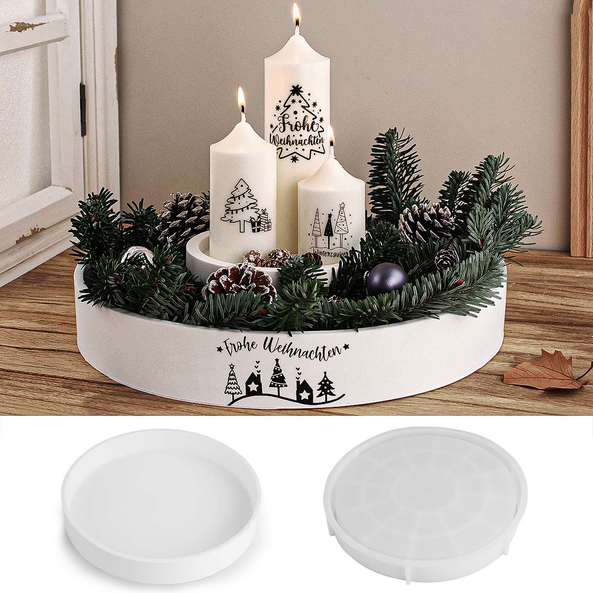 Recipiente de vela redondo de  - Serving Tray Mold avaliação e preço