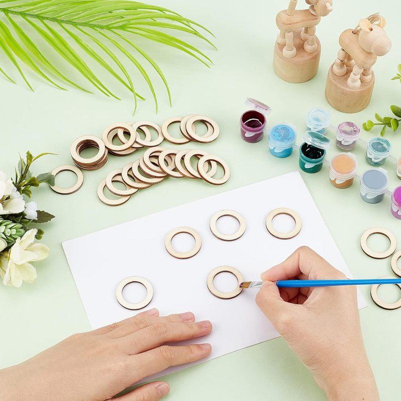 Círculos de madeira inacabados - Wood Ring Blank avaliação e preço